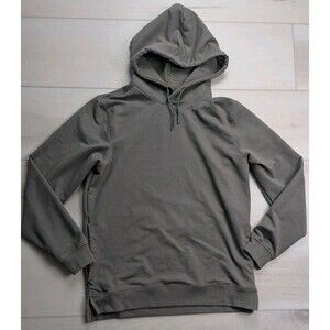 Cuts Clothing Split Hem Active Hoodie Mens Medium Gray Stretch Pullover Casual